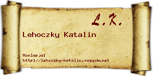 Lehoczky Katalin névjegykártya