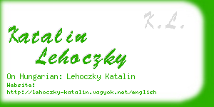 katalin lehoczky business card